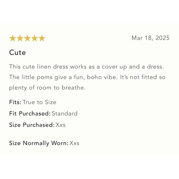 NWT Size XL - Anthro Celandine Linen Blend Pom-Pom Mini Shift Dress (NWT US$ 88) - Picture 9 of 16